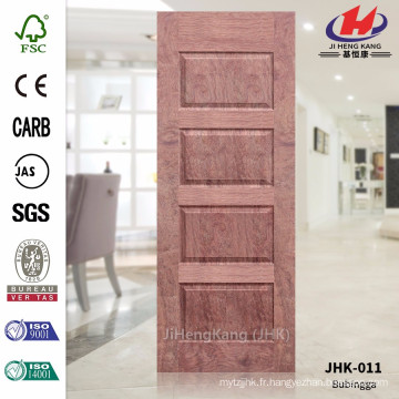 JHK-011 Hot Sale Factory Fabrication Natural Bubingga Anti-Fire HDF Blue Door Sheet